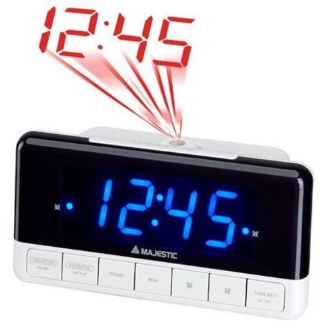Majestic SVE-337P Réveil numérique noir et blanc