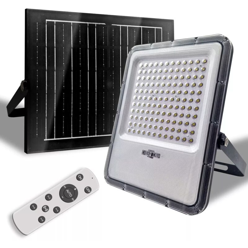 Image of Faro led Solare 7000K, Luce Bianca con Controllo Wireless, 180W/240W, Impermeabile IP65 per Esterni - 240w - Maka