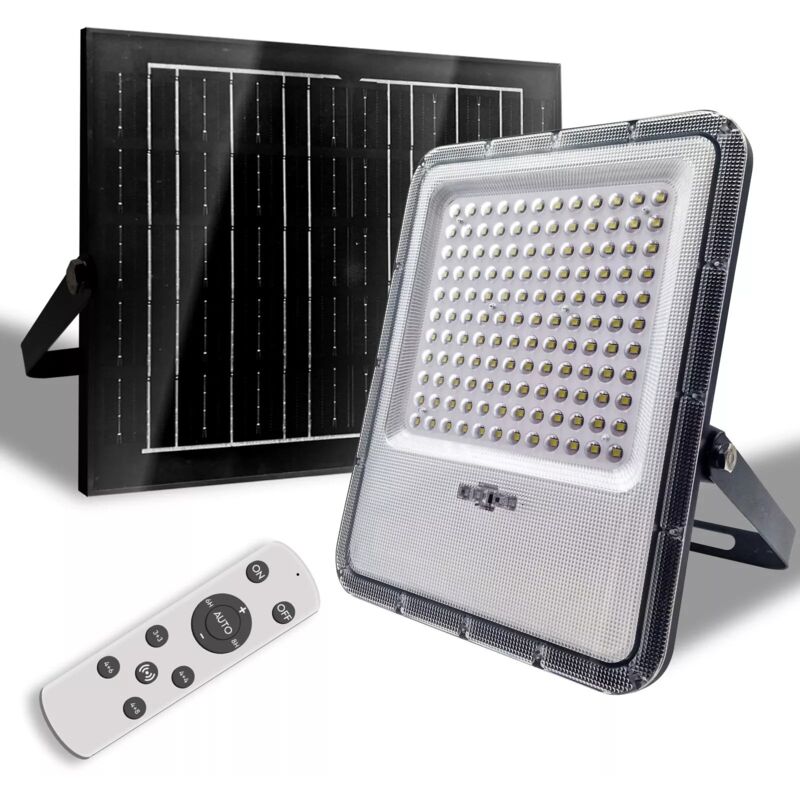 Image of Faro led Solare 7000K, Luce Bianca con Controllo Wireless, 180W/240W, Impermeabile IP65 per Esterni - 180w - Maka