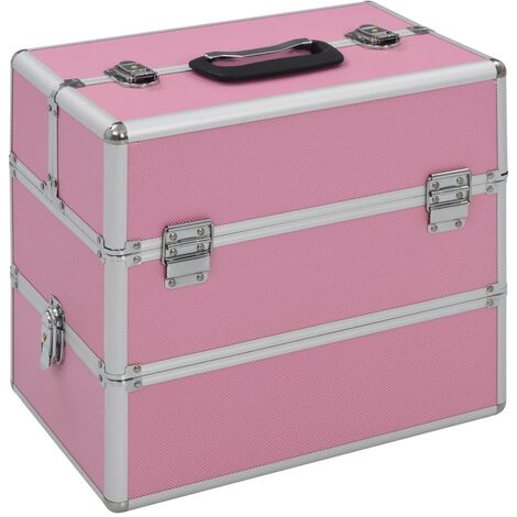 Make-up Case 37x24x35 cm Pink Aluminium