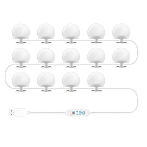 Make-up-Frontabdeckung mit LED-Beleuchtung, Heizung und USB-Anschluss – Praktischer Schutz und optimale Ausleuchtung für präzises Schminken