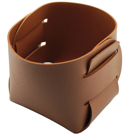 Make-up-Pinselhalter aus Kork und Leder – Aufbewahrung für Büroaccessoires – Stiftehalter – Trendige Wohnaccessoires