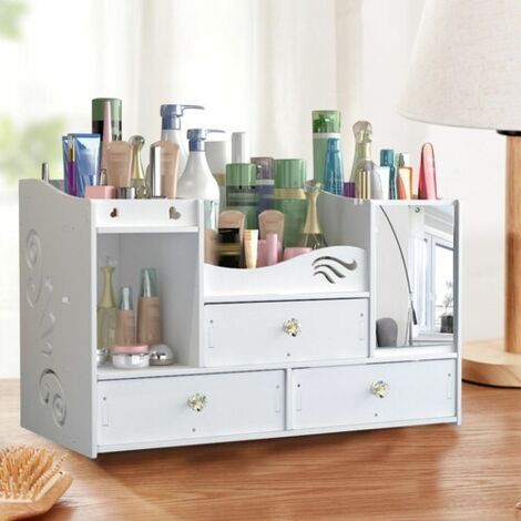 Makeup Cosmetic Organiser Jewelry Storage Boxes Drawer Dressing Table Tidy Case