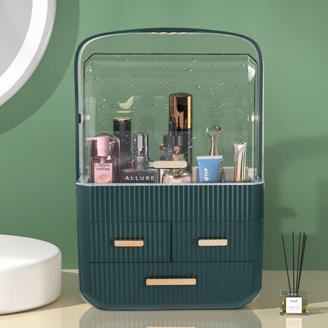 Makeup Cosmetics Storage Organizer with Handle and 3 Drawers