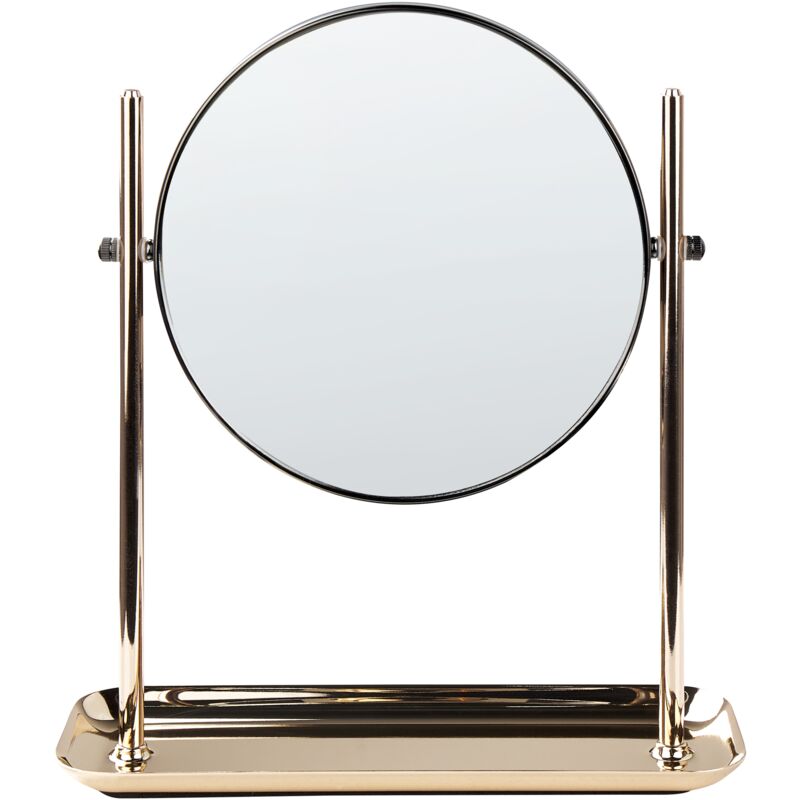 Makeup Mirror 1x/3x Double Sided Iron Frame ø 20 cm Gold Finistere