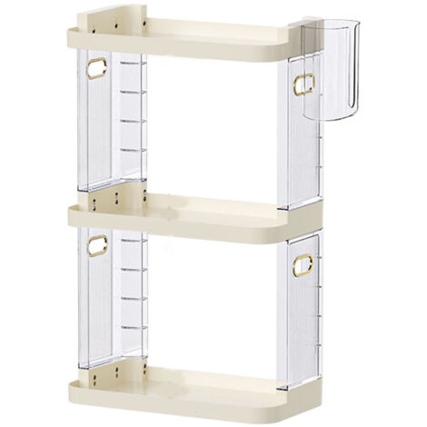 Makeup Perfume Organizer Shelf Exquisite Easy To Install Cosmetics Storage Rack for Dresser Countertop Bathroom 3 Tier 40x22x65cm