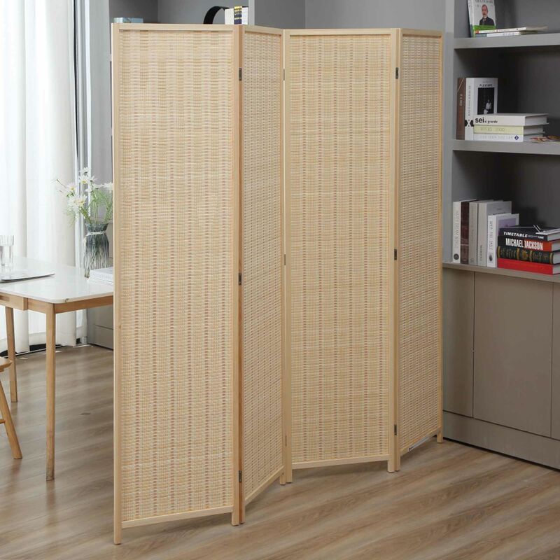 Makika Paravent / Séparateur de pièce Bambou - Nature Marron clair