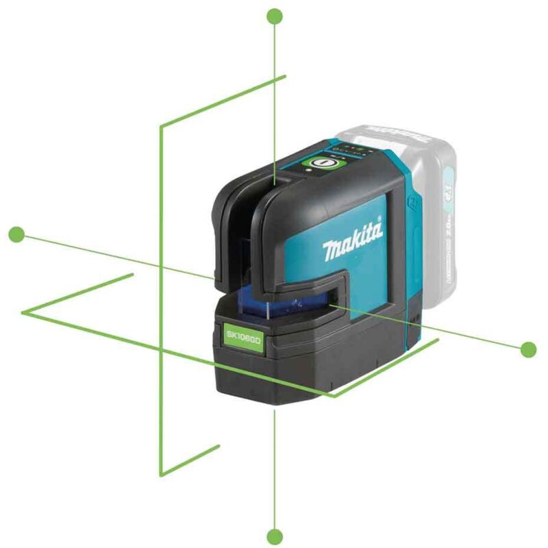 Makita - LE00823195 Piastra magnetica pieghevole verde per livelle