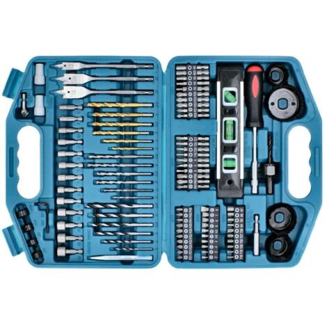 Makita 101 Piece Drill Bit Holesaw Masonry HSS Drill Socket Flat Bit Set + Case