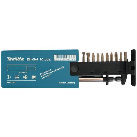 Makita 10tlg. Bit-Box mit Magnethalter - P-16782