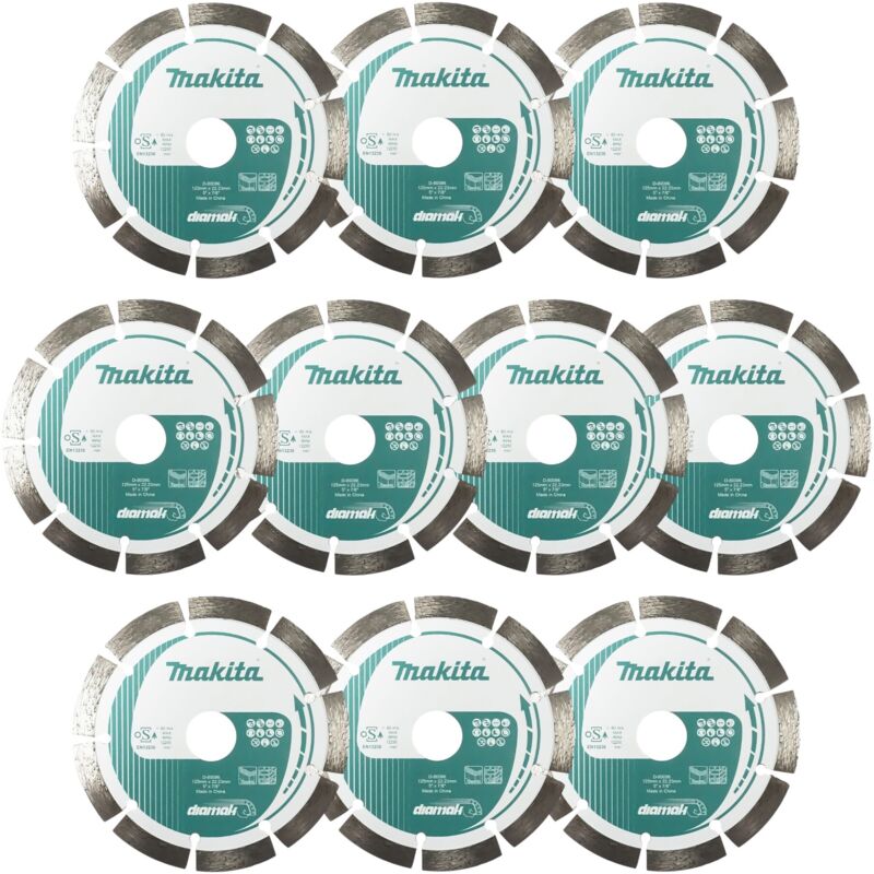 Image of Makita 10x Diamak Diamanttrennscheibe 125 x 22,23 mm ( 10x D-80086 )