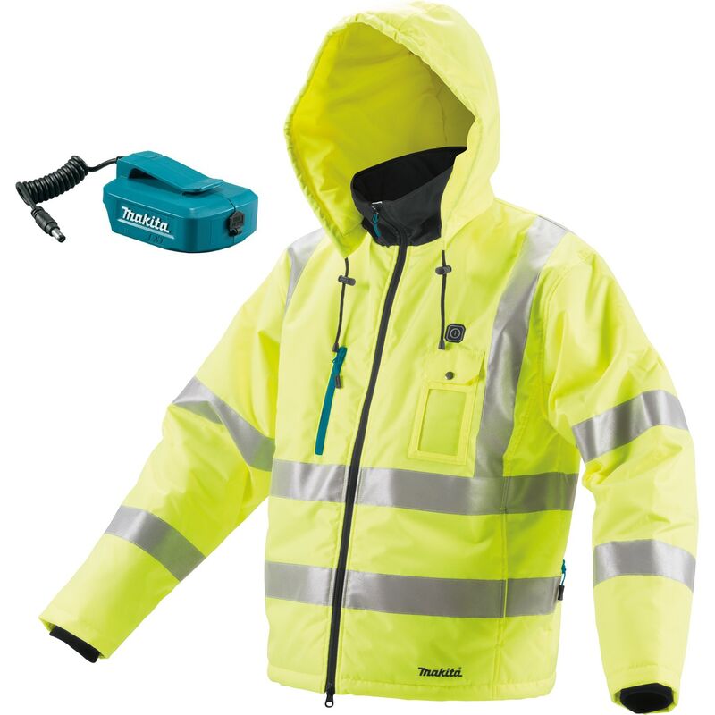 DCJ206Z Hi Viz lxt 14.4v / 18v Cordless Battery Heated Jacket - Large l - Makita