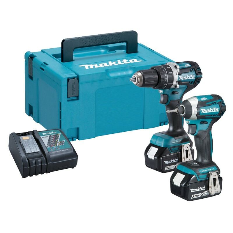 Makita - 18v DLX2181RJ Brushless Kit - DHP484 Hammer Drill + DTD154 Impact Driver