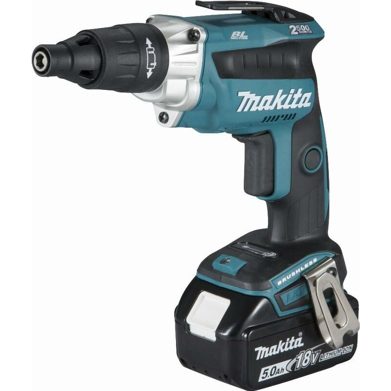 Image of Makita - 18V Li-Ionen 5Ah Fassadenschrauber - 2 Akkus, Ladegerät, Gehäuse - DFS251RTJ