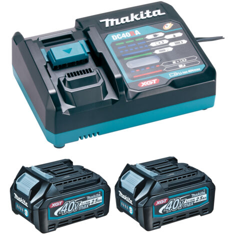 MAKITA 191J39-5 Kit d’alimentation 40Vmax 25Ah. BL4025X2 + DC40RA