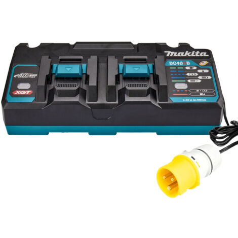Makita 191N07-2 DC40RA XGT Two Port Fast Charger 110V MAKDC40RBL