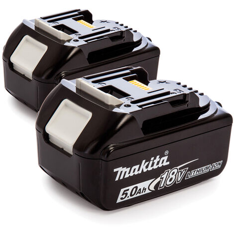 Makita 197288-2 BL1850B - Lot de 2 batteries Li-ion 18V - 5,0 Ah (2 pièces)