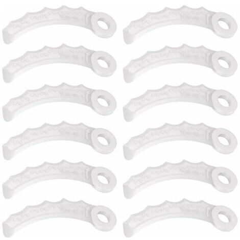 Makita 198426-9 Lot de 12 lames de rechange en plastique pour tondeuse à gazon Makita 198426-9
