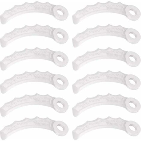 Makita 198426-9 Lot de 12 lames de rechange en plastique pour tondeuse à gazon Makita 198426-9