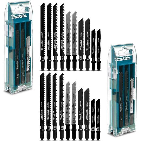 Makita 20 Piece Jigsaw Blade Set 50mm 70mm Wood Metal Plastic Aluminium + Case