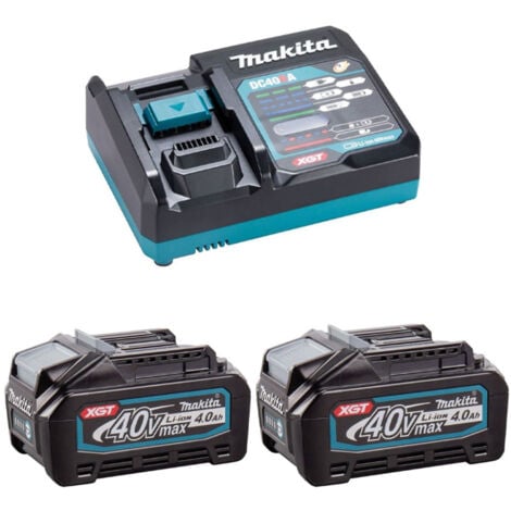 Makita 40V XGT Battery Kit (191L77-9) - 2x 4Ah Batteries & DC40RA Charger