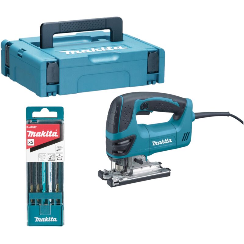 Image of Makita - 4350 fctj Pendelhub Stichsäge 720 Watt 135 mm + 5 tlg. Stichsägeblatt Set + Makpac