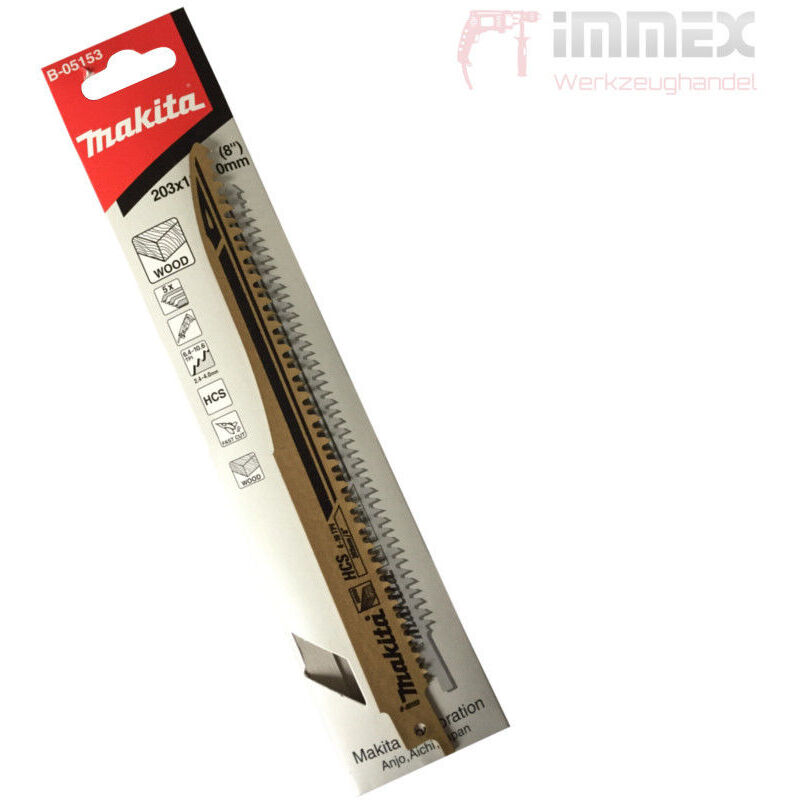 Image of Makita - Reciproblätter Säbelsägeblätter Sägeblätter Reciprosäge Säbelsäge Säge 5x B-05153 203mm