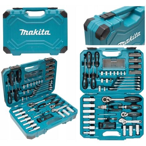 Makita 87 PC Mechanics Spanner Socket Screwdriver Set General Maintenance Kit +