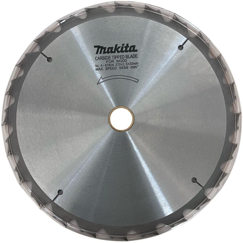 Lame de scie circulaire Makita A-81804 en tungstène 270 x 2,6 x 30 mm 24 dents