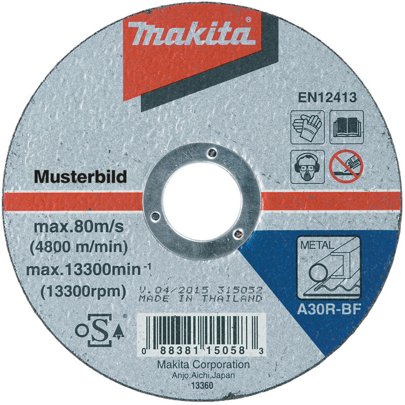 Makita Disque à tronçonner métal pour meuleuses 125x22 23MM 2 5MM A30R A 85313