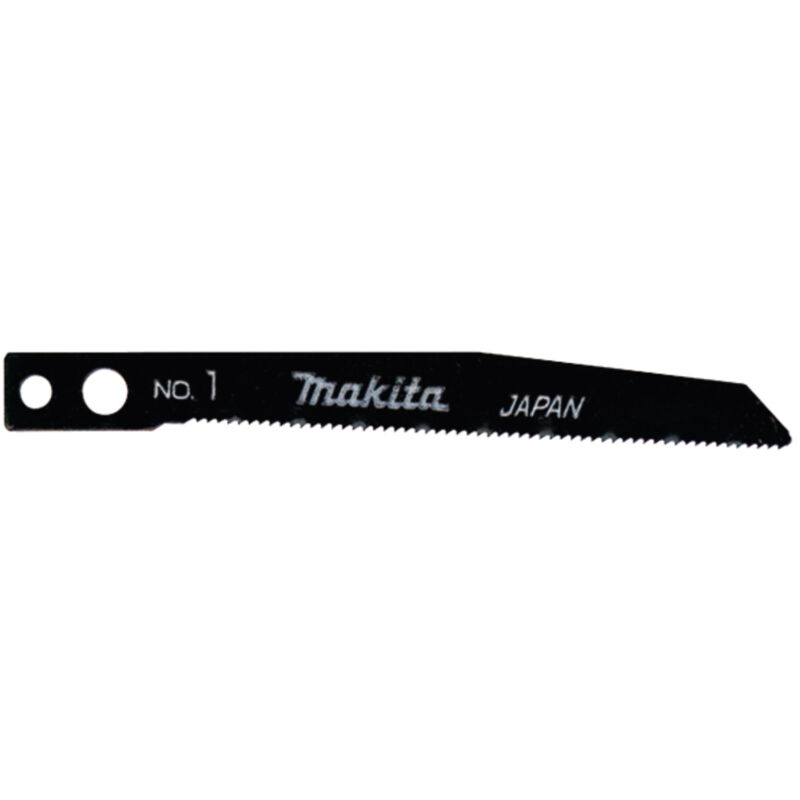 Lames à emmanchement Makita coupe droite pour métal minceQté:5 / N°lame:n° 1 / Epais.metal:1 à 3 mm / Epais.alu:1 à 3 mm / Epais.inox:0 5 à 3 mm / Long. utile:60 mm / Type:HSS / Dentpouce:24 Makita