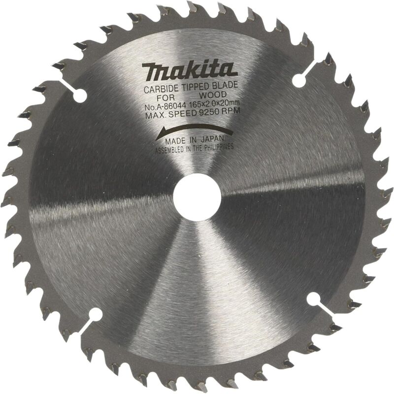 A 86044 Lame de scie circulaire tct 165x20mm 40T bois cloué Makita