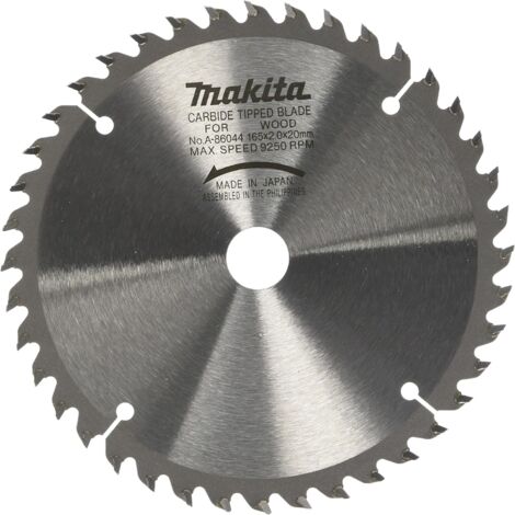 Makita A-86044 Lame de scie circulaire TCT 165x20mm 40T bois cloué