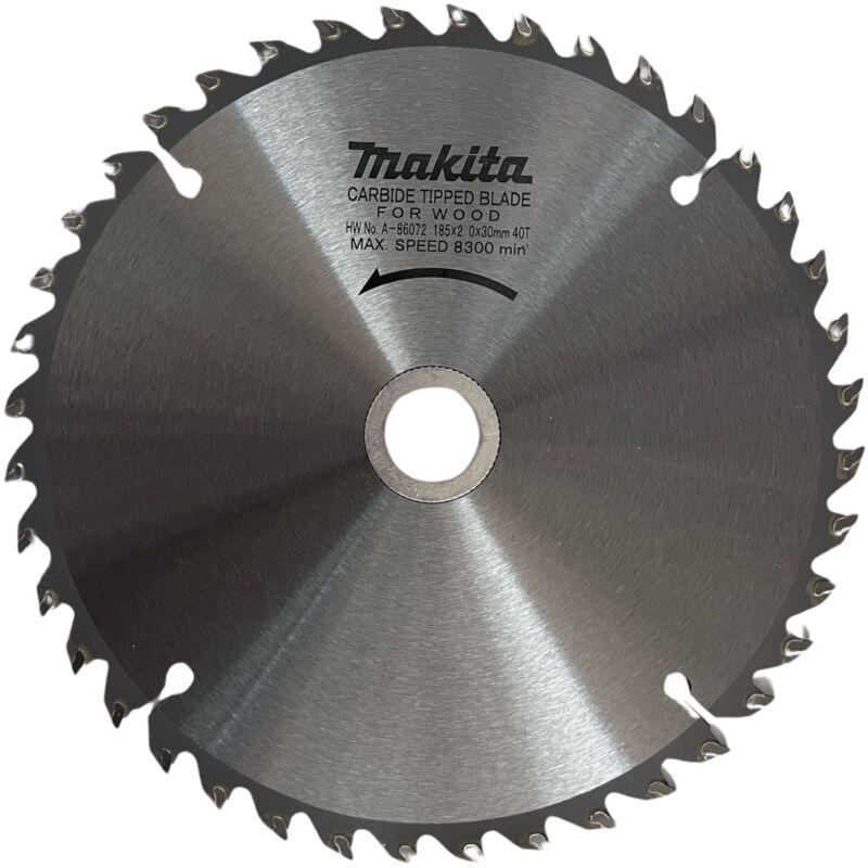 Makita - Lame de scie circulaire A-86072 tct 185 x 2 x 20 mm 40 dents 25°