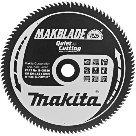 Makita Accessoires - Lame de scie circulaire à bois, 300x30 mm, 96 dents B-08850