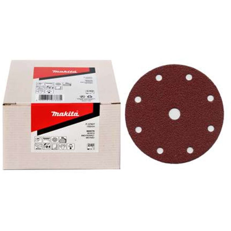 Carta abrasiva Makita 150 mm/K100/50 pz. 50 mm - K100 - 50 pz.