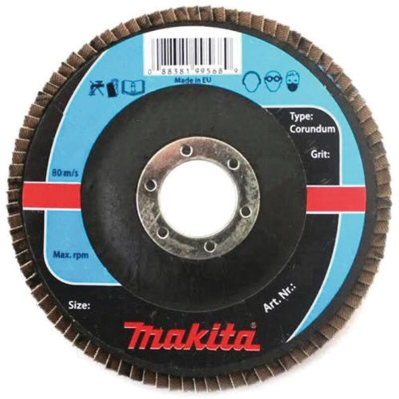 Disco lamellare Makita 1 pz. - 115 mm - 22,23 mm - K60 - acciaio