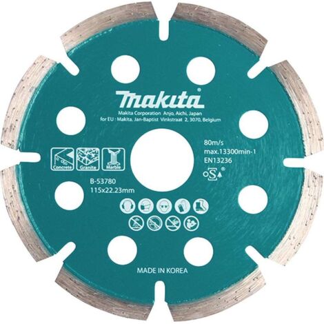 Makita Accessori - Disco da taglio diamantato per materiali duri 115x22,2 mm B-53780