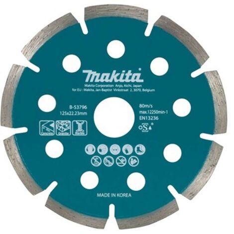 Makita Accessori - Disco da taglio diamantato per materiali duri 125x22,2 mm B-53796