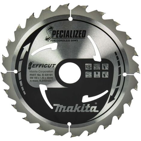 Makita Accessori - Lama da sega circolare per legno 190x30 mm, 24 denti B-64191