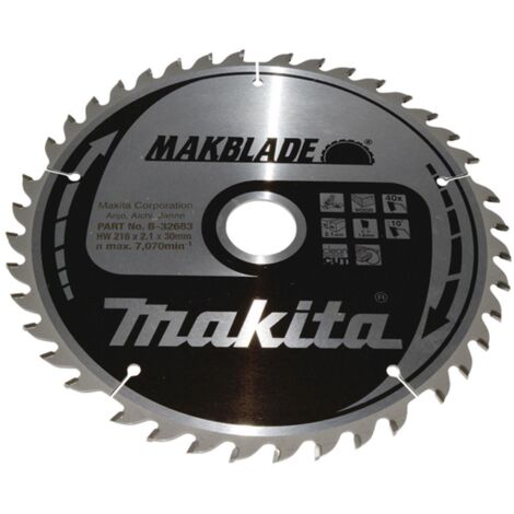 Makita Accessori - Lama da sega circolare per legno 216x30 mm, 40 denti B-32683