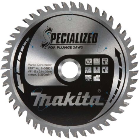 Makita Accessori - Lama da sega circolare per pietra artificiale 165x20 mm, 48 denti B-56801