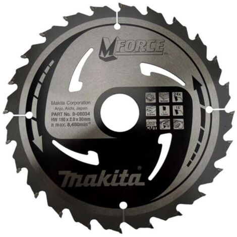 Makita Accessori - Lama per sega circolare per legno, 180x30 mm, 24 denti B-32029