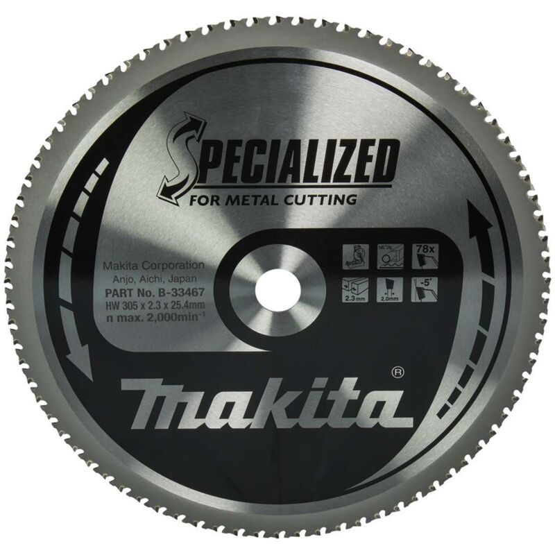 Makita Accessori - Lama per sega circolare per metallo, 305x25,4 mm, 78 denti B-33467