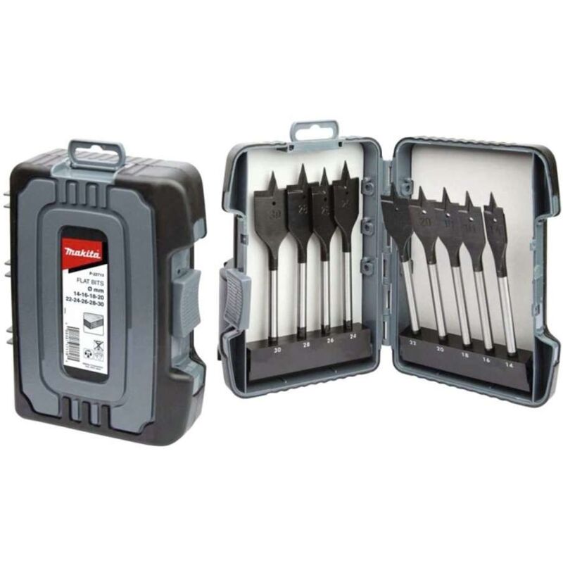 Accessori - set di 9 punte piatte per legno P-80802 - Makita