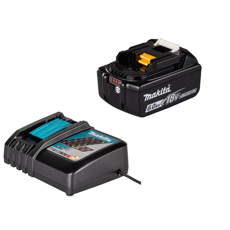 Image of Makita Akku BL1860B (18V 6,0Ah) + Ladegerät DC18RC (197460-1)