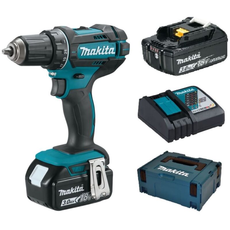 Image of Makita - Akku-Bohrschrauber DDF482RFJ 18V 2x Akkus 3.0 Ah im makpac