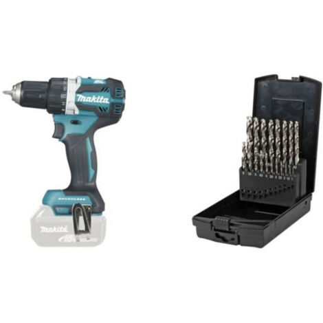 Makita Akku-Bohrschrauber DDF484Z Solo mit 19-teiligem Spiralbohrer-Set
