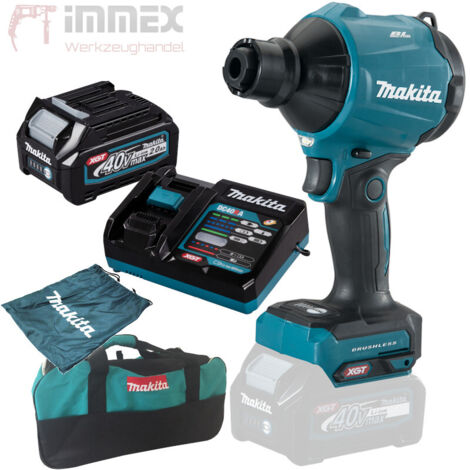 Makita Akku-Gebläse AS001GA102, 40 V, incl. Akku XGT 2 Ah, Schnellladegerät, Zubehör, Transporttasche