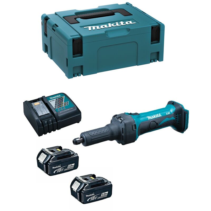 Smerigliatrice Diritta Makita DGD800RTJ (2 x 5,0 Ah + DC18RC + makpac 2)